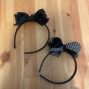 Chic Black and Polka Dot Bow Headbands❤️